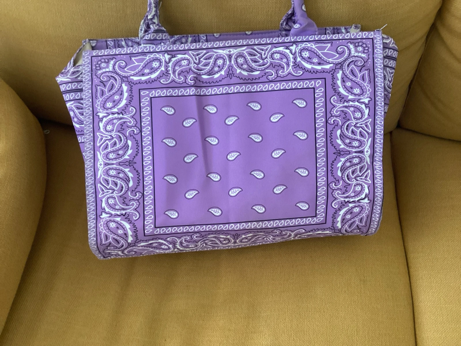 Grote canvas tas in bandana-stijl – photo 4